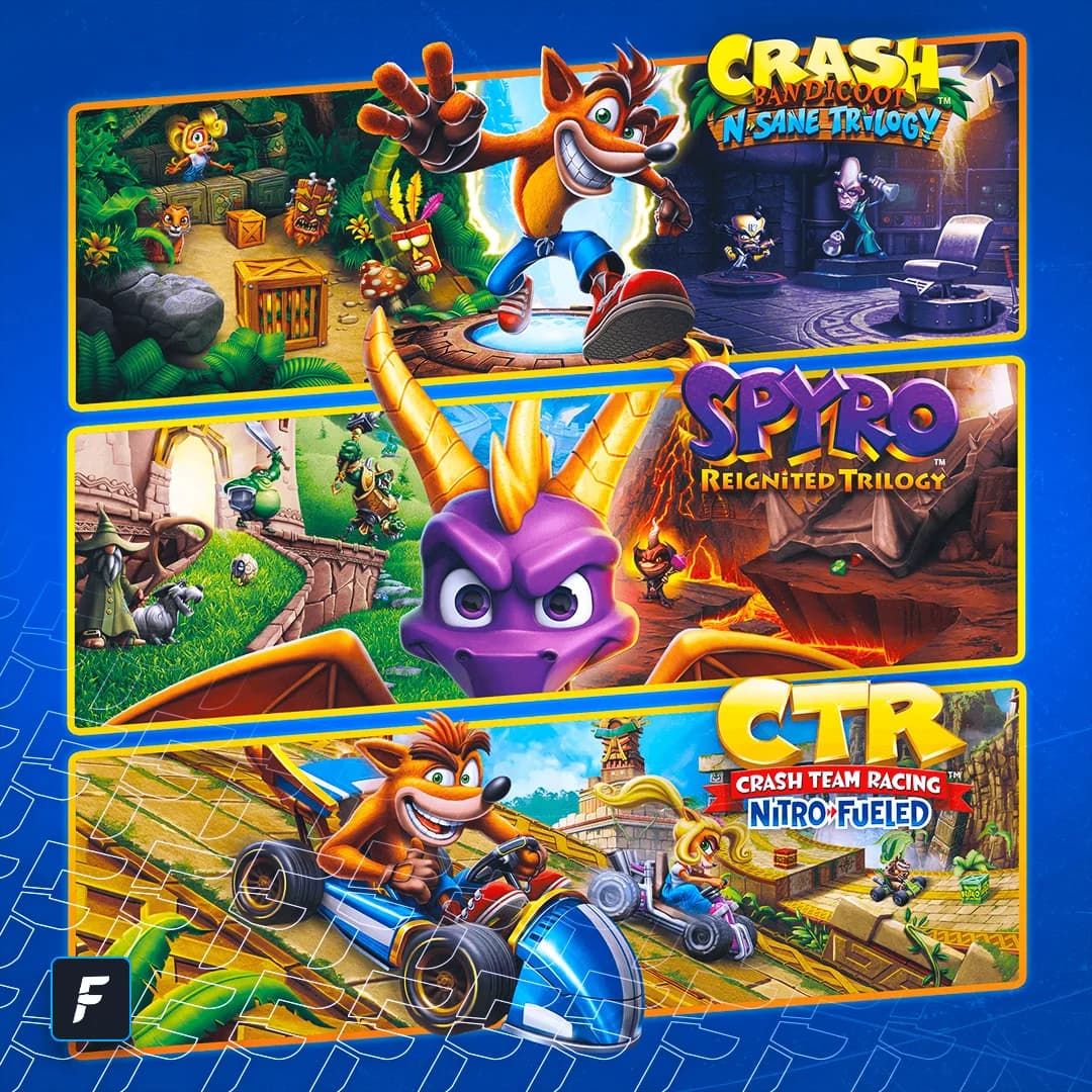 Lote Triple Juego de Crash+Spyro